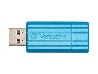 Verbatim Store 'n' Go Pin Stripe USB Drive - Lecteur flash USB - 8 Go - USB 2.0 - bleu des Caraïbes