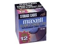 Maxell 12Pk Cd Jewel Case Jc Cd/Dvd Stor