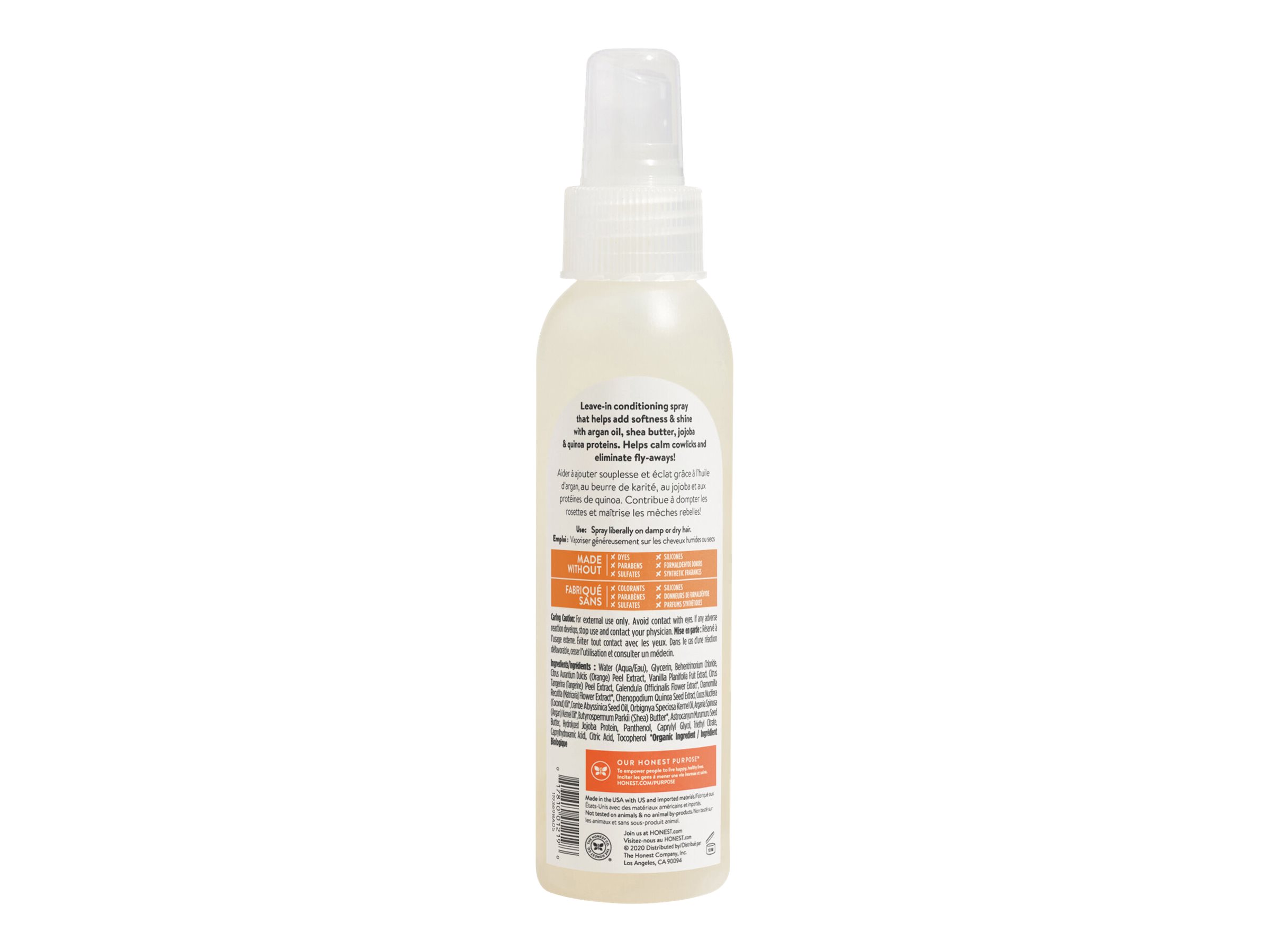 Honest Everyday Gentle Conditioning Detangler Sweet Orange Vanilla 118ml