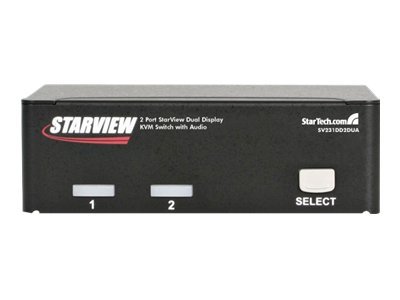 StarTech.com 2 Port Dual DVI USB KVM Switch w/ Audio & USB Hub
