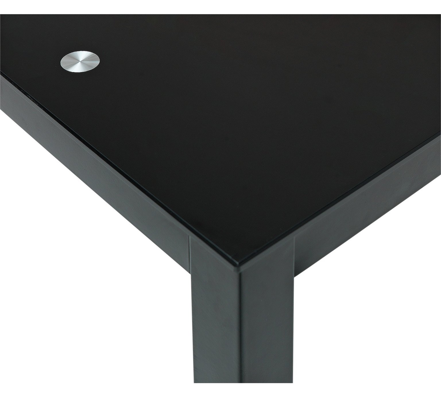 Hygena Lido Glass Dining Table 2 Chairs Black Space Saving Top Of The Table